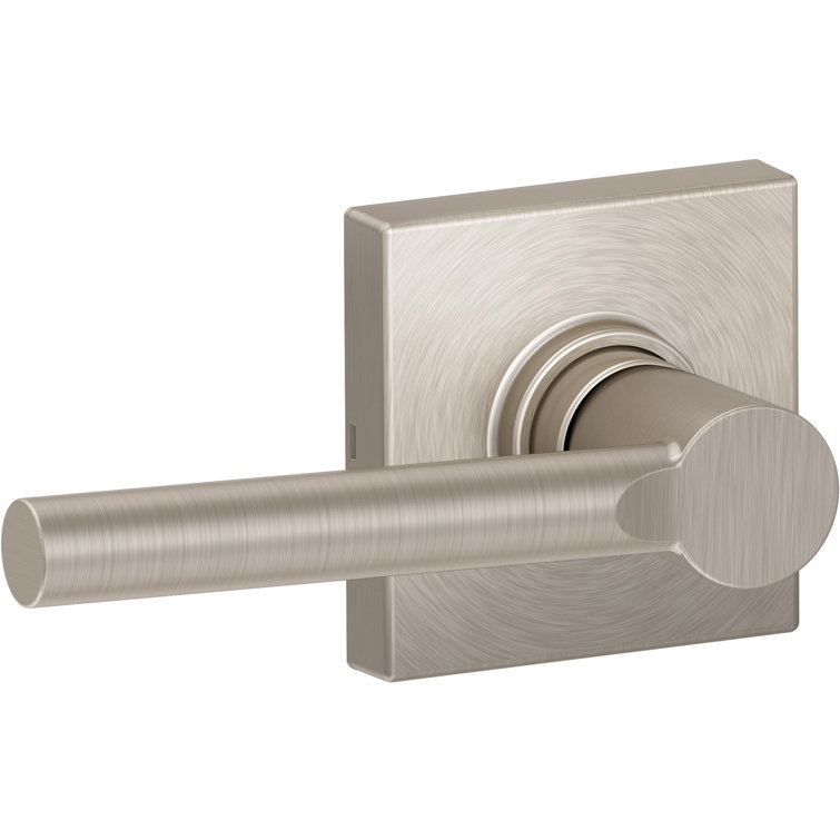 Matte Black Straight Lever Passage Door Handle Set