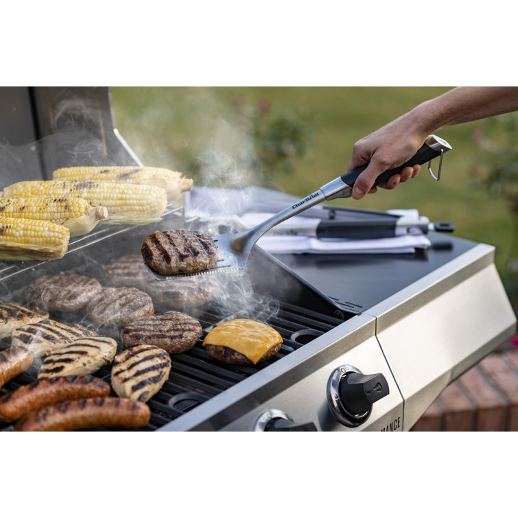 Stainless Steel 4-Burner Propane Gas Grill with Side Burner