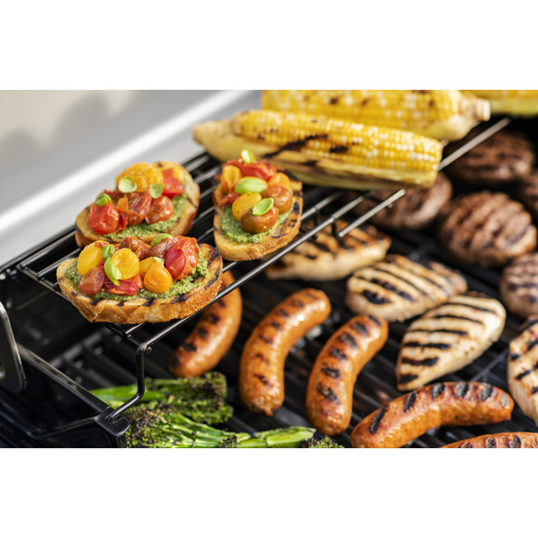 Stainless Steel 4-Burner Propane Gas Grill with Side Burner