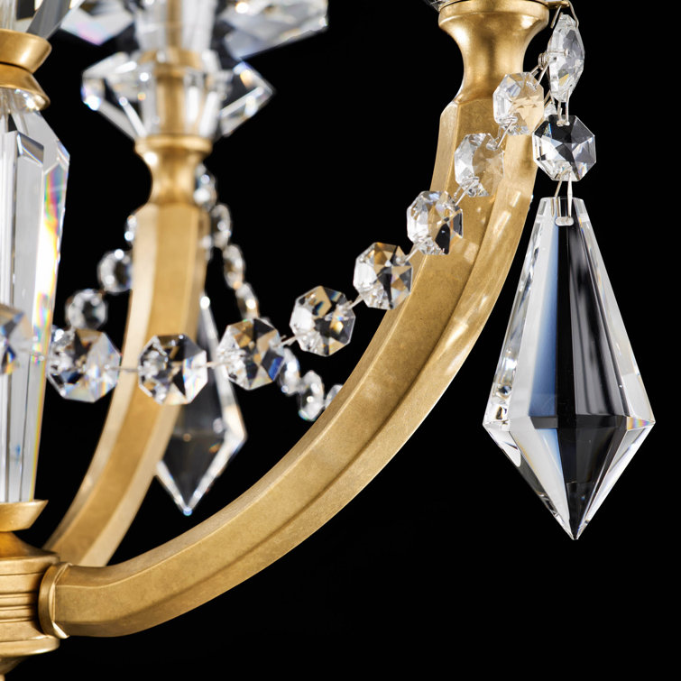 Mini Heirloom Gold Crystal 4-Light Plug-in Chandelier
