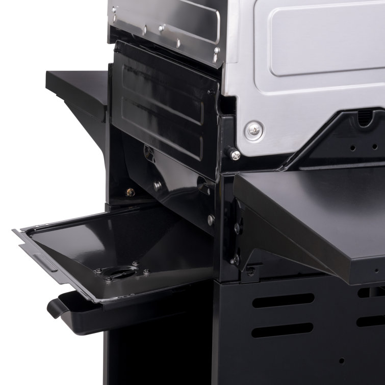 Black Stainless Steel 2-Burner Propane Gas Grill with Infrared