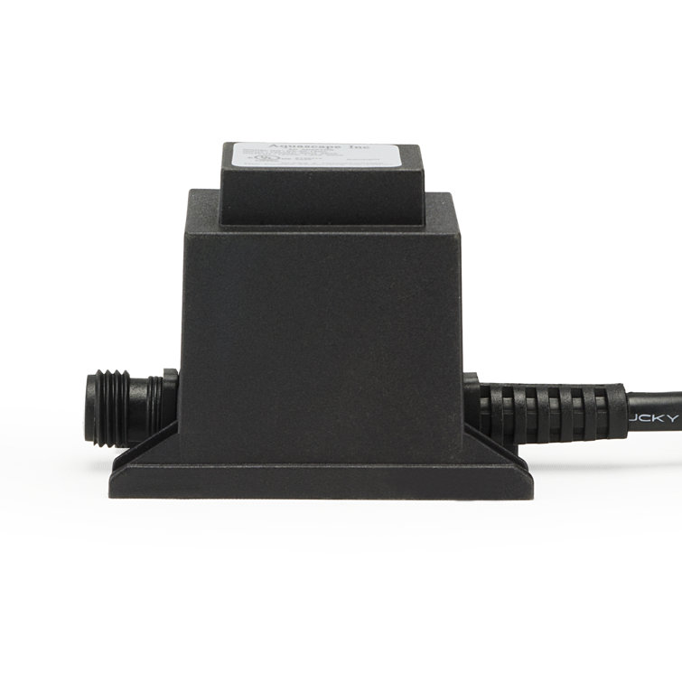 20W Black Weatherproof 12V AC Transformer with 6' Cord