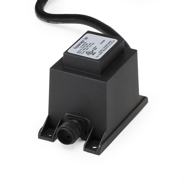 20W Black Weatherproof 12V AC Transformer with 6' Cord