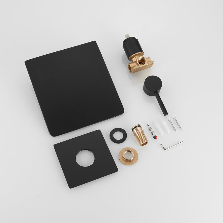 Matte Black Wall-Mounted Single-Handle Waterfall Bathroom Faucet