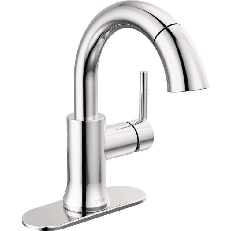 Chrome Single Hole Modern Brass Bathroom Faucet