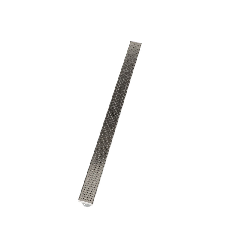 24" Stainless Steel Linear Shower Drain with Square Pattern Cover