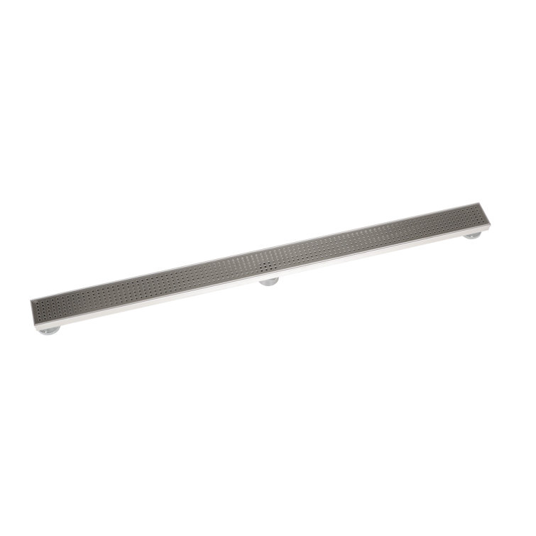24" Stainless Steel Linear Shower Drain with Square Pattern Cover