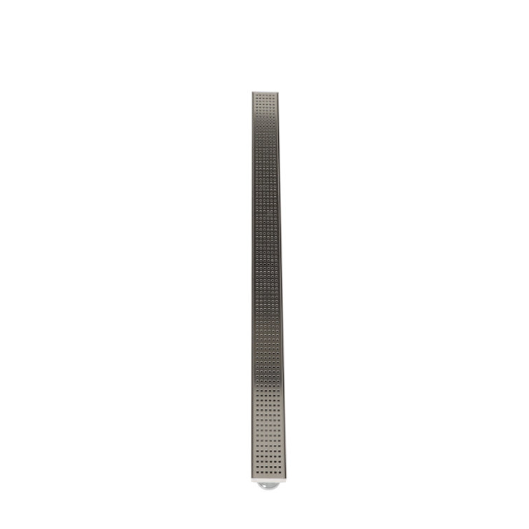 24" Stainless Steel Linear Shower Drain with Square Pattern Cover