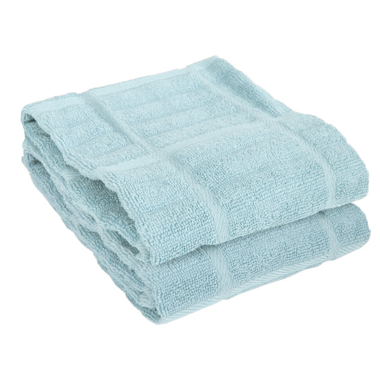 Blue Terry Cotton Kitchen Towel Set, 17" x 30"