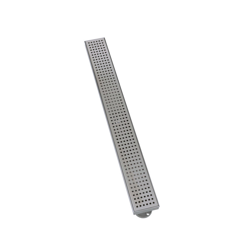 28" Stainless Steel Linear Shower Drain with Square Grate