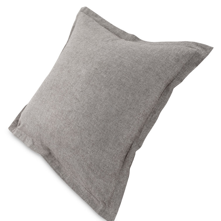Gray Cotton Queen Size Striped Duvet Set