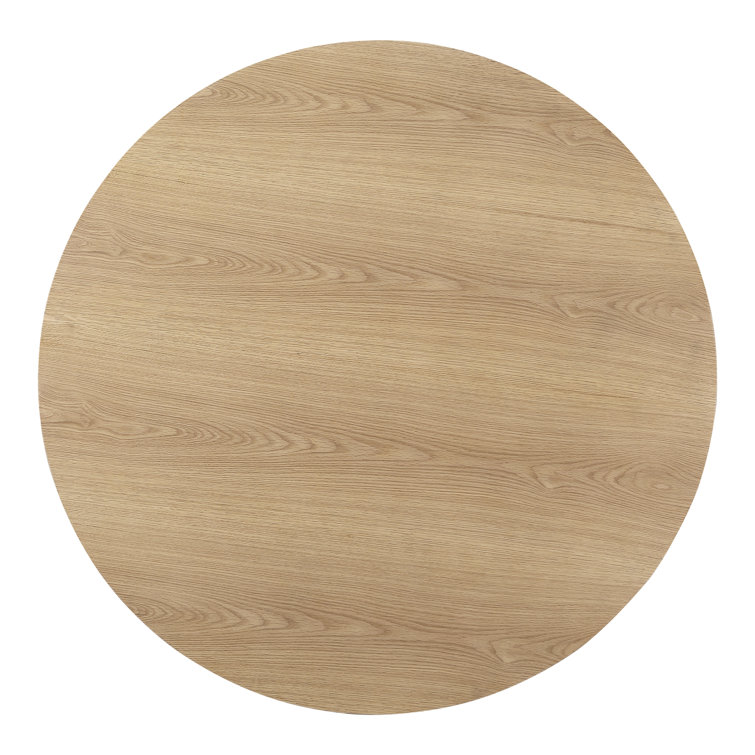 Oak Round Pedestal Base Coffee Table
