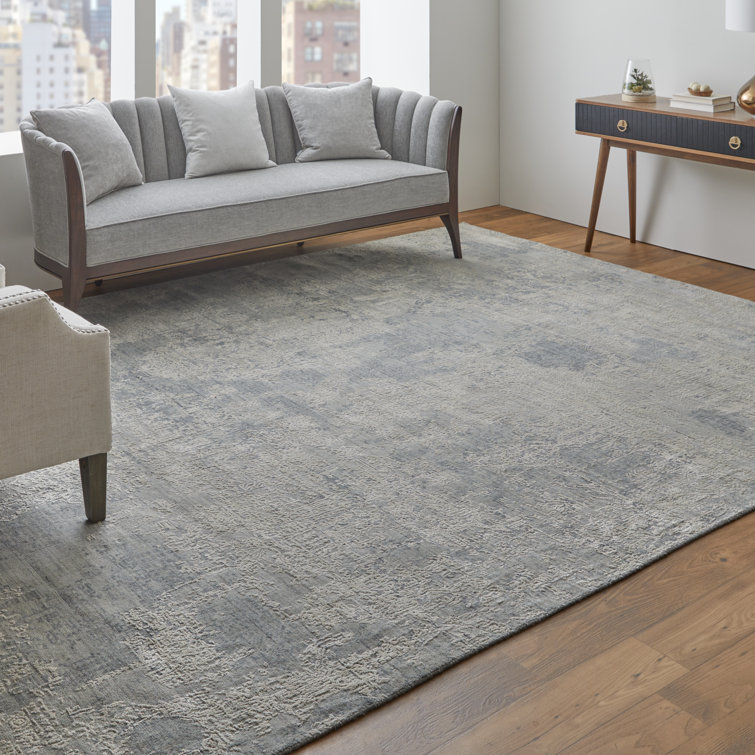 Eastfield Gray Abstract Wool Viscose Area Rug
