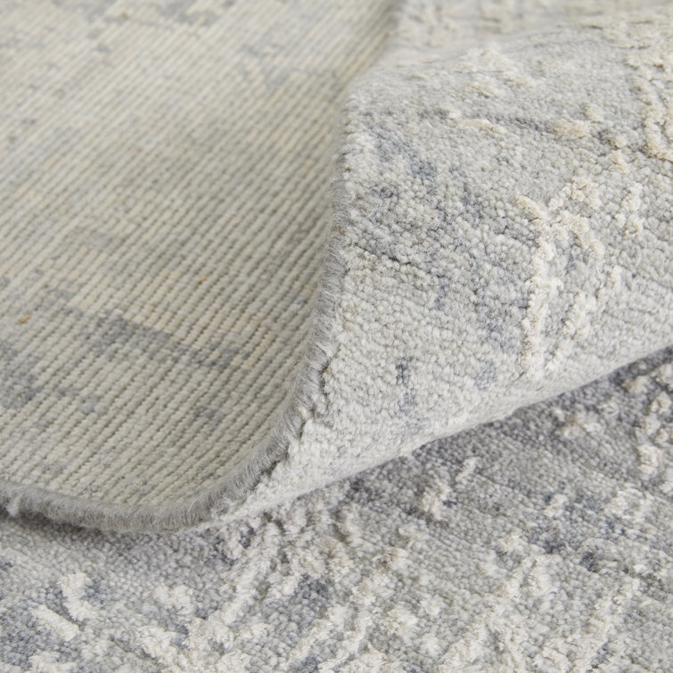Eastfield Gray Abstract Wool Viscose Area Rug