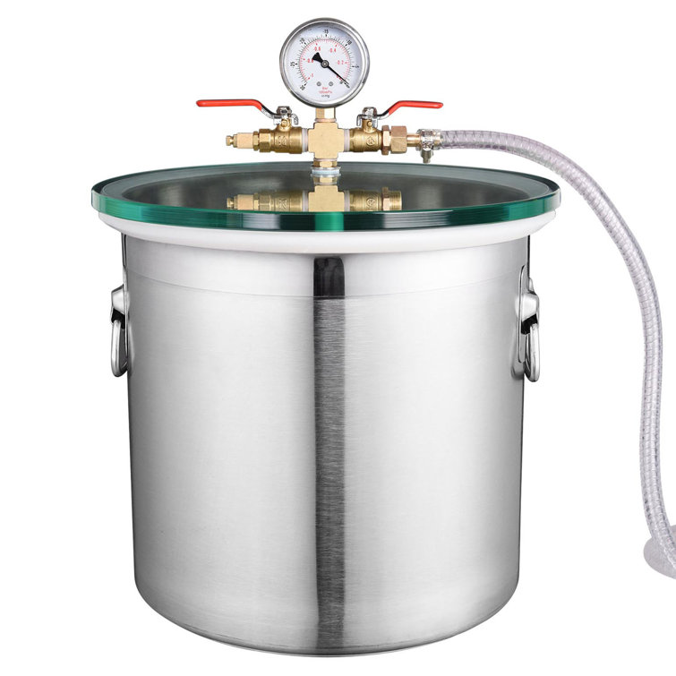 Yescom 5 Gallon Stainless Steel Vacuum Chamber Kit with Hose