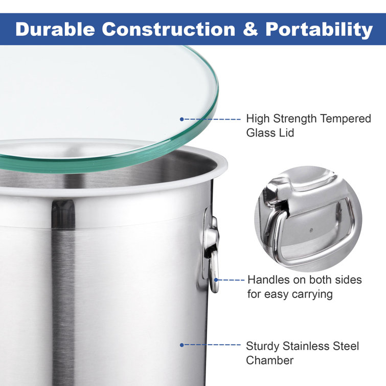 Yescom 5 Gallon Stainless Steel Vacuum Chamber Kit with Hose