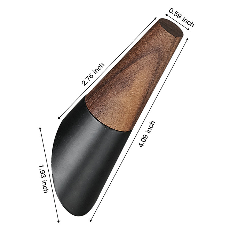 Black and Walnut Wall Mounted Towel Hooks Set