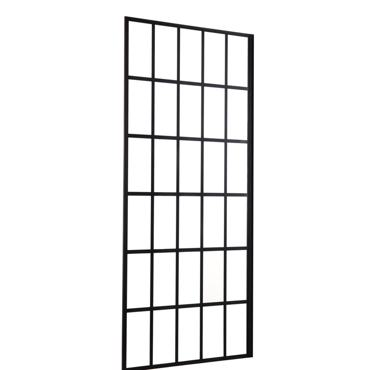 34" x 72" Black Framed Clear Glass Shower Door