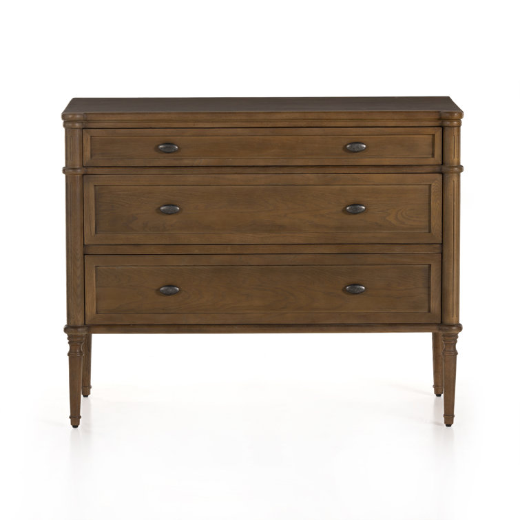 Toasted Oak Solid and Veneer 3-Drawer Dresser