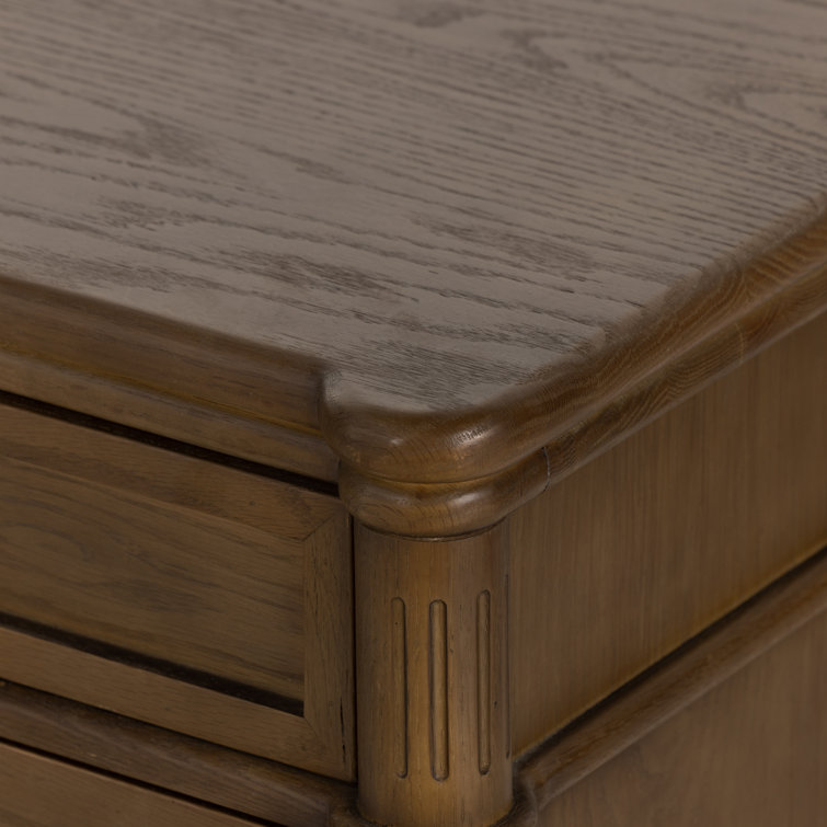 Toasted Oak Solid and Veneer 3-Drawer Dresser