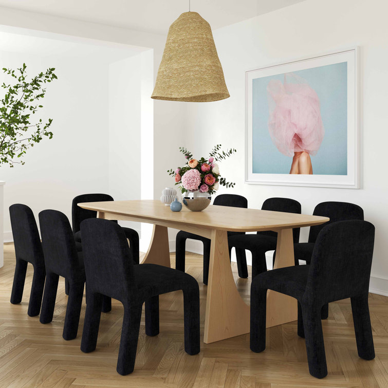 Georgia Black Upholstered Wood Dining Chair