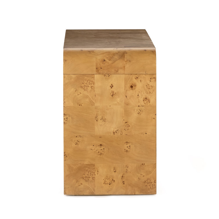 Martine 65'' Brown Natural Poplar Media Console with Storage
