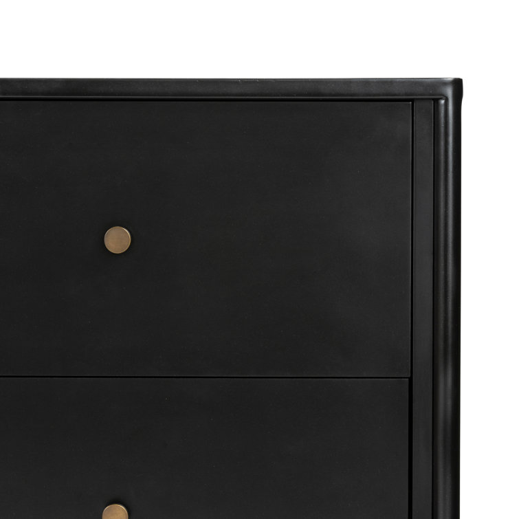 Sleek Black Iron Media Console with Bronzed Hardware and Storage