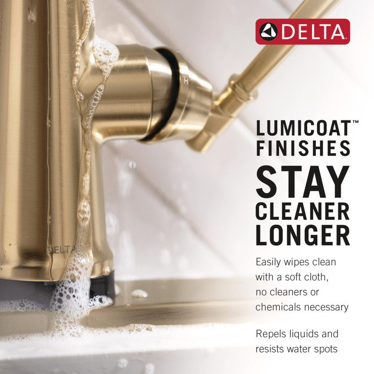 Monrovia Lumicoat Arctic Stainless Steel Pull Down Kitchen Faucet