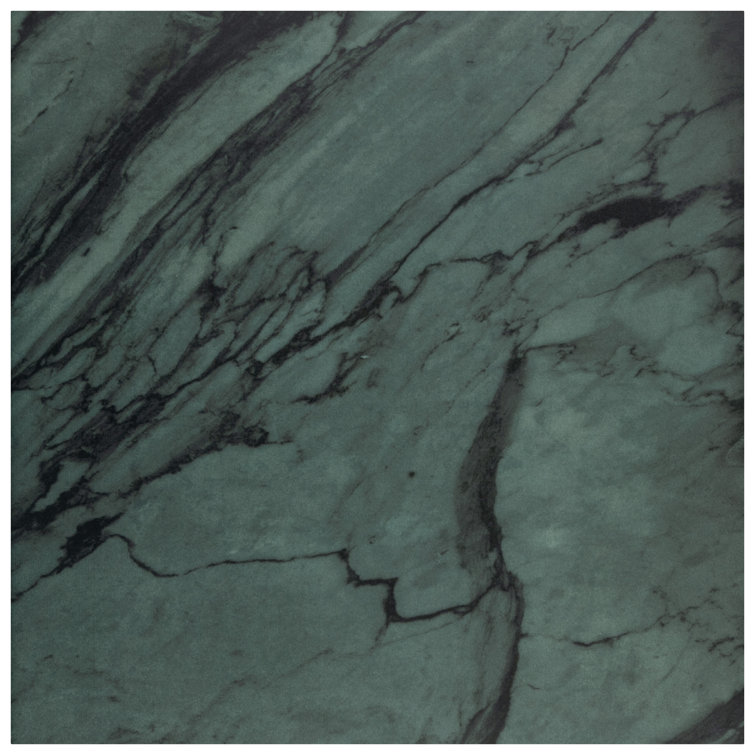 Renaissance 8" x 8" Green Porcelain Marble Look Tile