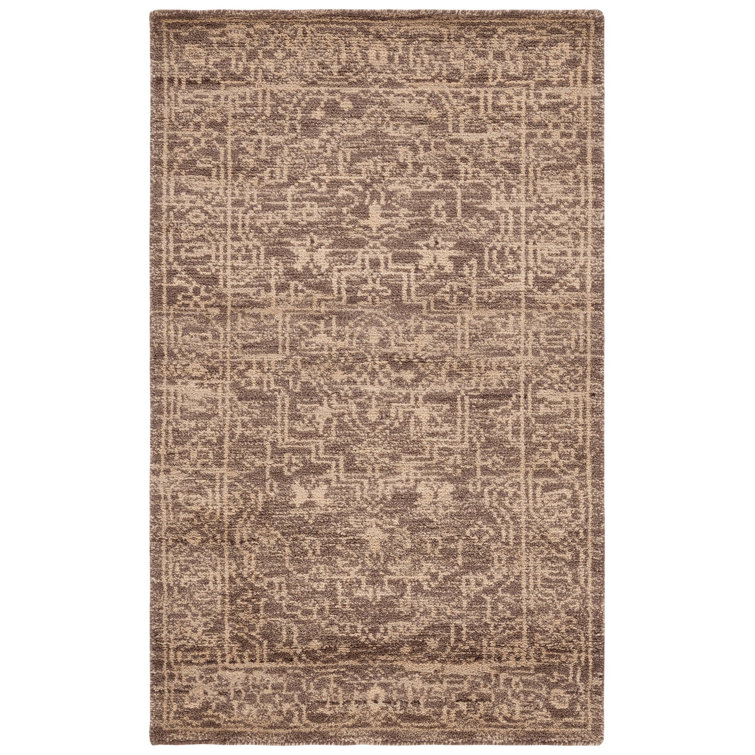 Kenya 3' x 5' Hand-Knotted Wool Area Rug in Brown/Beige