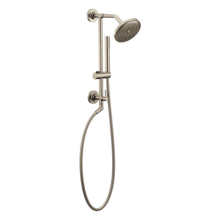 Pulse Adjustable Height Nickel Rain Shower Head