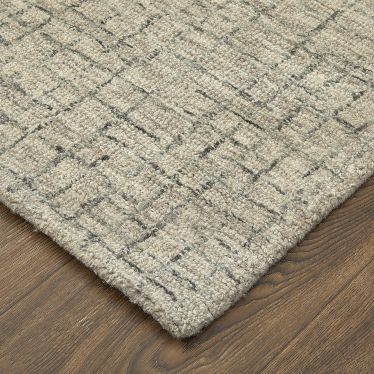 Gray Hand-Tufted Wool and Cotton 8' x 10' Rug