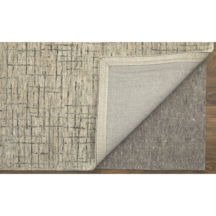 Gray Hand-Tufted Wool and Cotton 8' x 10' Rug