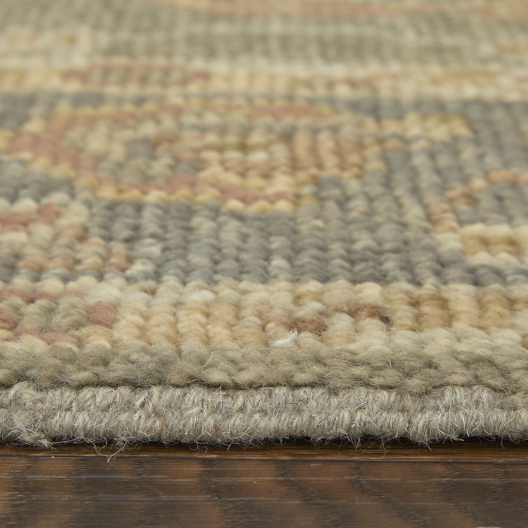 Carrington Gray and Gold Hand-Knotted Wool Area Rug