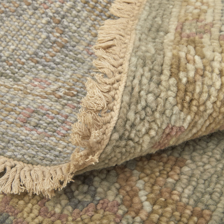 Carrington Gray and Gold Hand-Knotted Wool Area Rug
