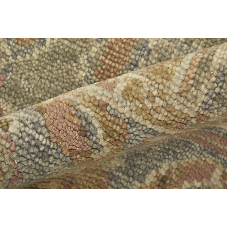 Carrington Gray and Gold Hand-Knotted Wool Area Rug