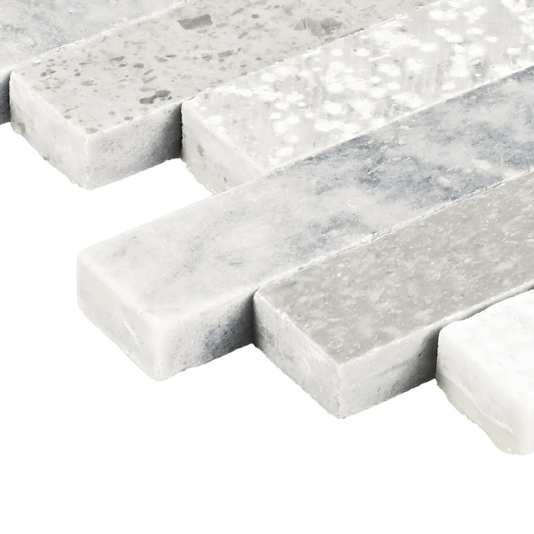 Reverent Taupe Multi-Finish Natural Stone Mosaic Wall Tile