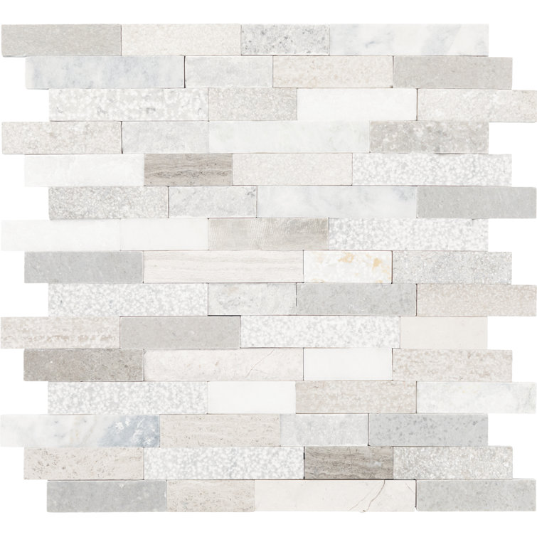 Reverent Taupe Multi-Finish Natural Stone Mosaic Wall Tile
