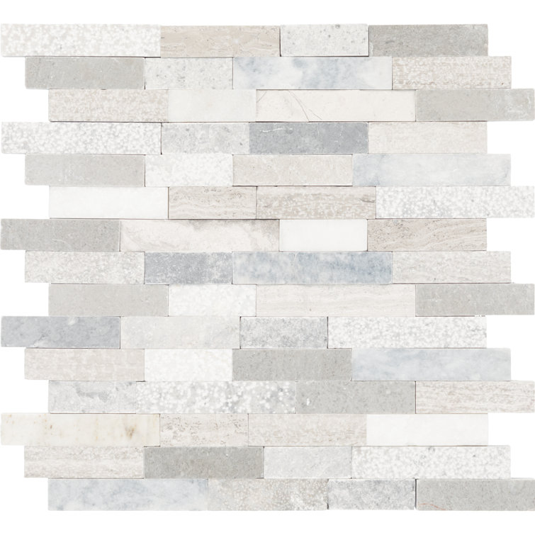 Reverent Taupe Multi-Finish Natural Stone Mosaic Wall Tile