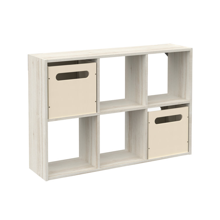 Bleached Walnut 6-Cube Mini Desktop Organizer