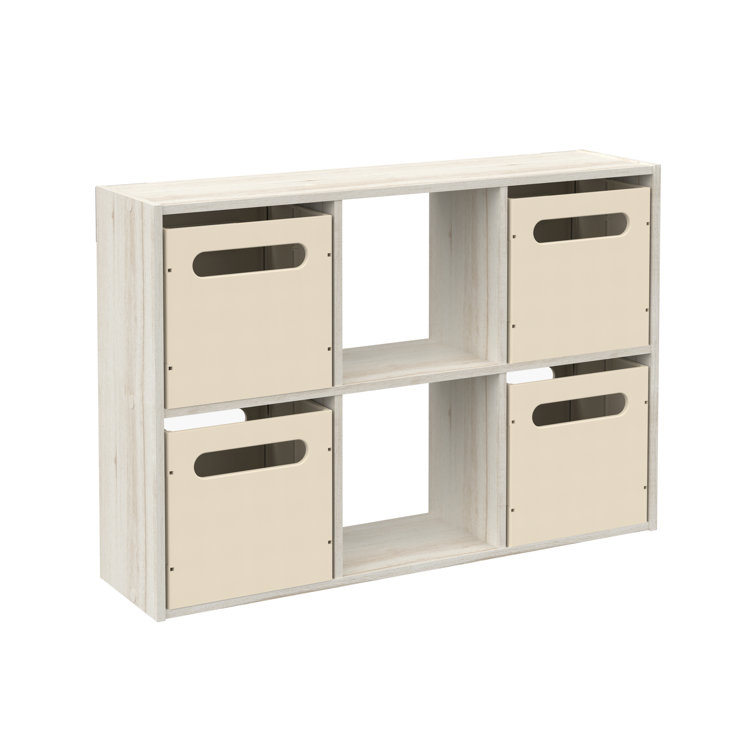 Bleached Walnut 6-Cube Mini Desktop Organizer