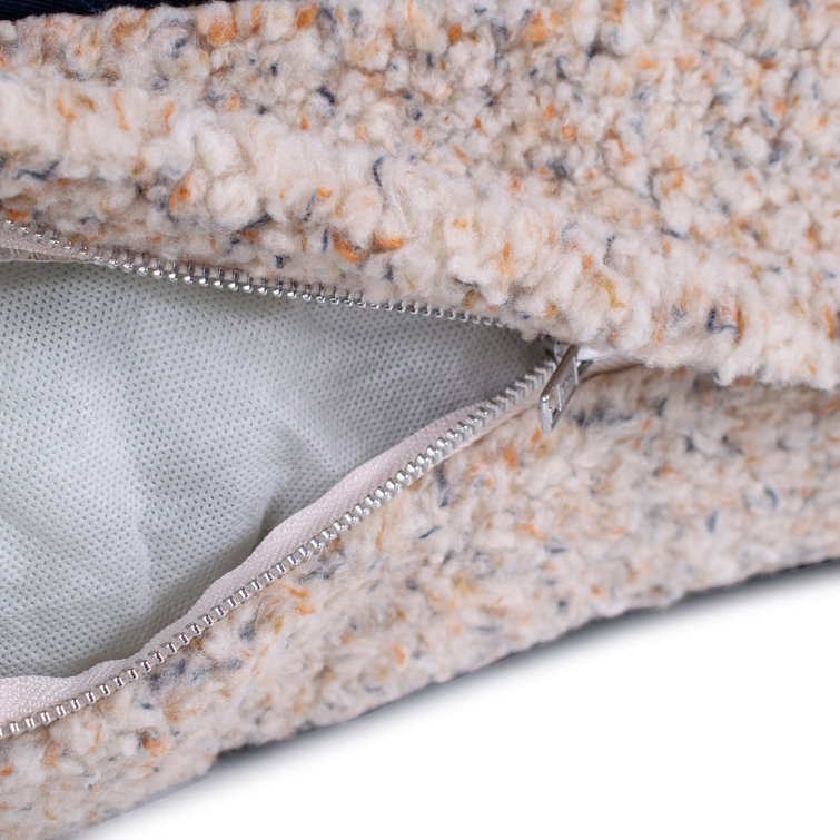 Small Oatmeal Shearling Berber Dog Pillow Bed