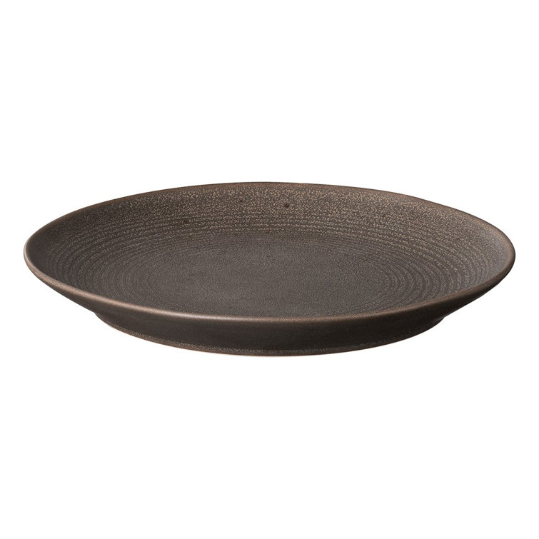 Espresso Ceramic Minimalist Dinner Plate with Semi-Matt Glaze
