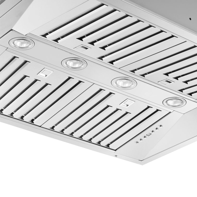 Altilia 36-Inch Stainless Steel Insert Range Hood with Halogen Lights