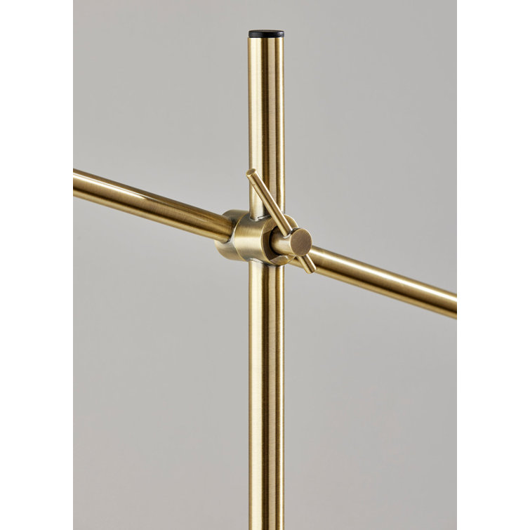 Inge 63'' Antique Brass Adjustable Metal Floor Lamp