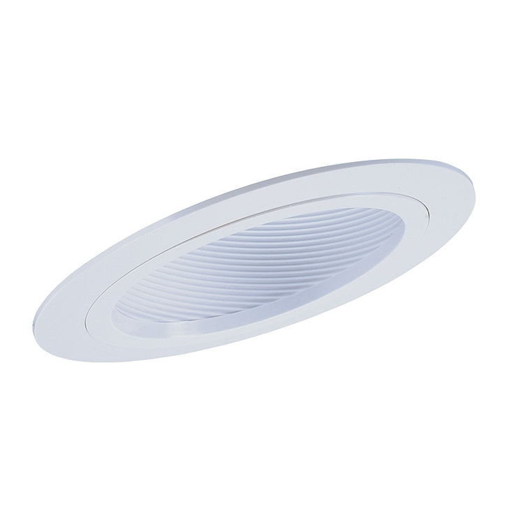White Aluminum 6'' Sloped Recessed Trim Light Fixture