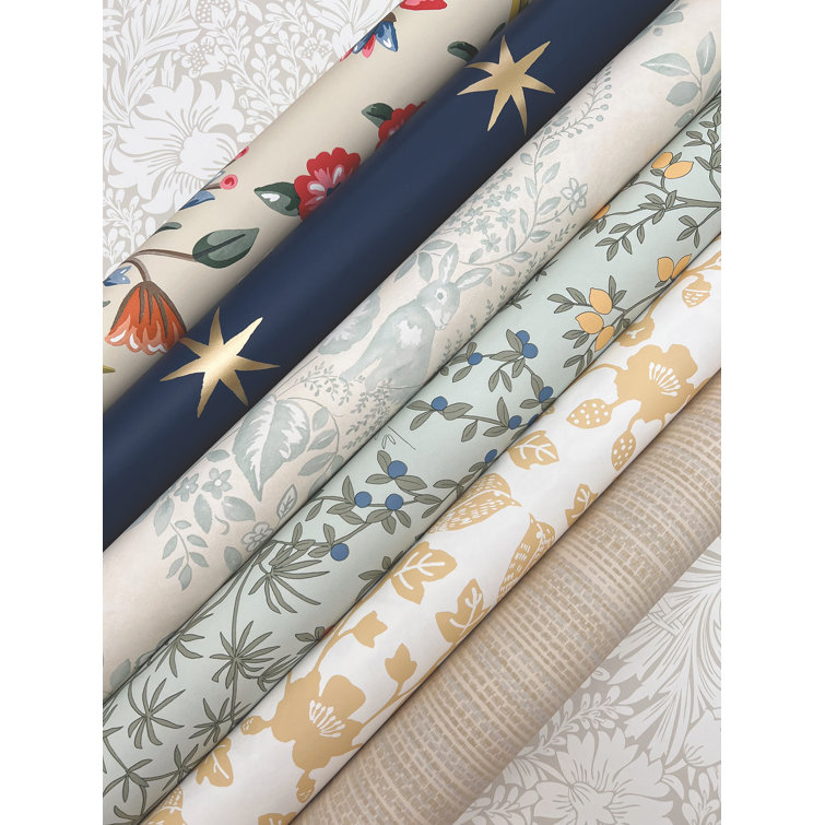 Taupe and Multi Floral Peel and Stick Wallpaper