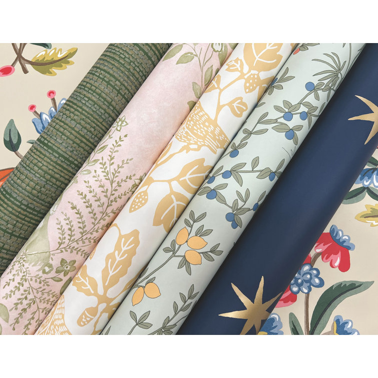Taupe and Multi Floral Peel and Stick Wallpaper