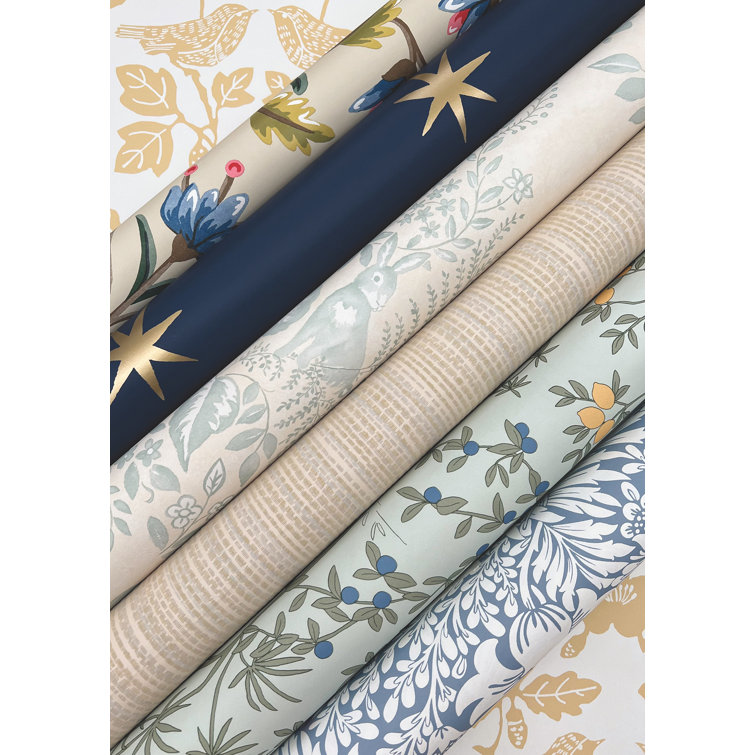 Taupe and Multi Floral Peel and Stick Wallpaper