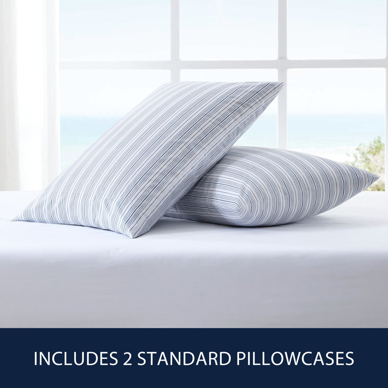 Gray Cotton Percale Standard Pillowcase Set